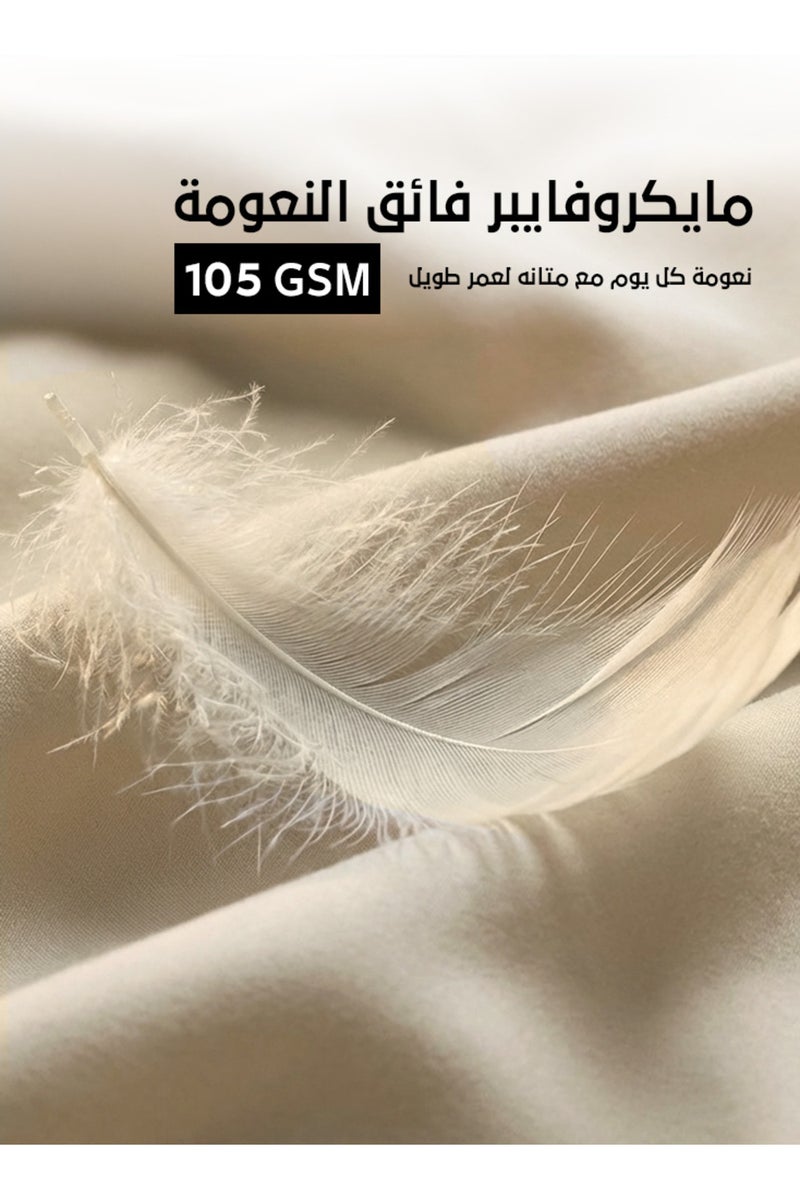 Melen Mariza Light Gray Summer Double Bed Sheet Set, 3 Pieces, Lightly Padded - Image 3